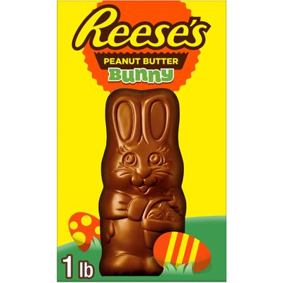 REESE&#39;S BUNNY Milk Chocolate Peanut Butter, Easter Candy Gift Box, 1 lb