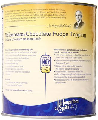 J. Hungerford Smith Fudge Topping, Mellocream Chocolate, 8 Pound