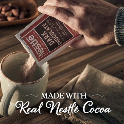 Nestle Hot Chocolate Packets, Dark Chocolate Flavor Hot Cocoa Mix, Made with Real Cocoa, Bulk Pack, 0.71 oz Packet (Pack of 300)