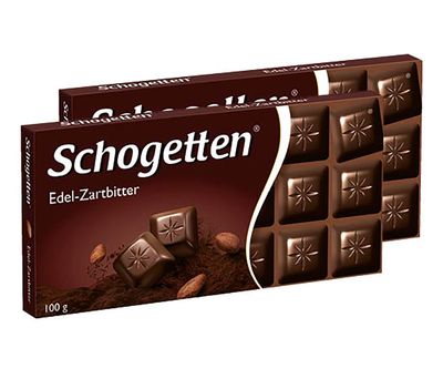 Schogetten Dark Chocolate Bar Candy Original German Chocolate 100g/3.52oz (Pack of 2)