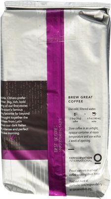 Starbucks Ground Coffee, Morning Joe, Dark Roast Coffee, Notes of Baking Chocolate &amp; Dried Fruit, Ground 100% Arabica Coffee, 12-Ounce Bag (Pack of 3)