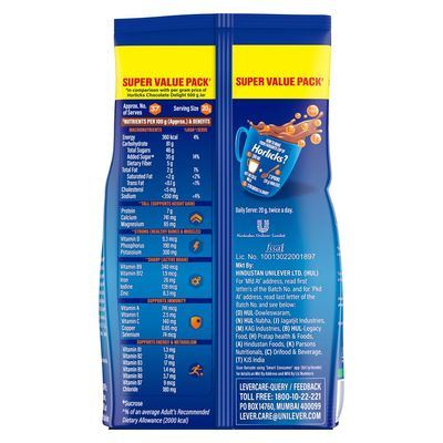 Horlicks Health and Nutrition drink - 750 g Refill Pack (Chocolate flavor)