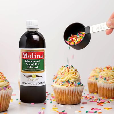 Molina Mexican Natural Vanilla Blend with Pure Vanilla Extract, 33.86 Fl Oz. (2 Pack of 16.6 oz Bottles)