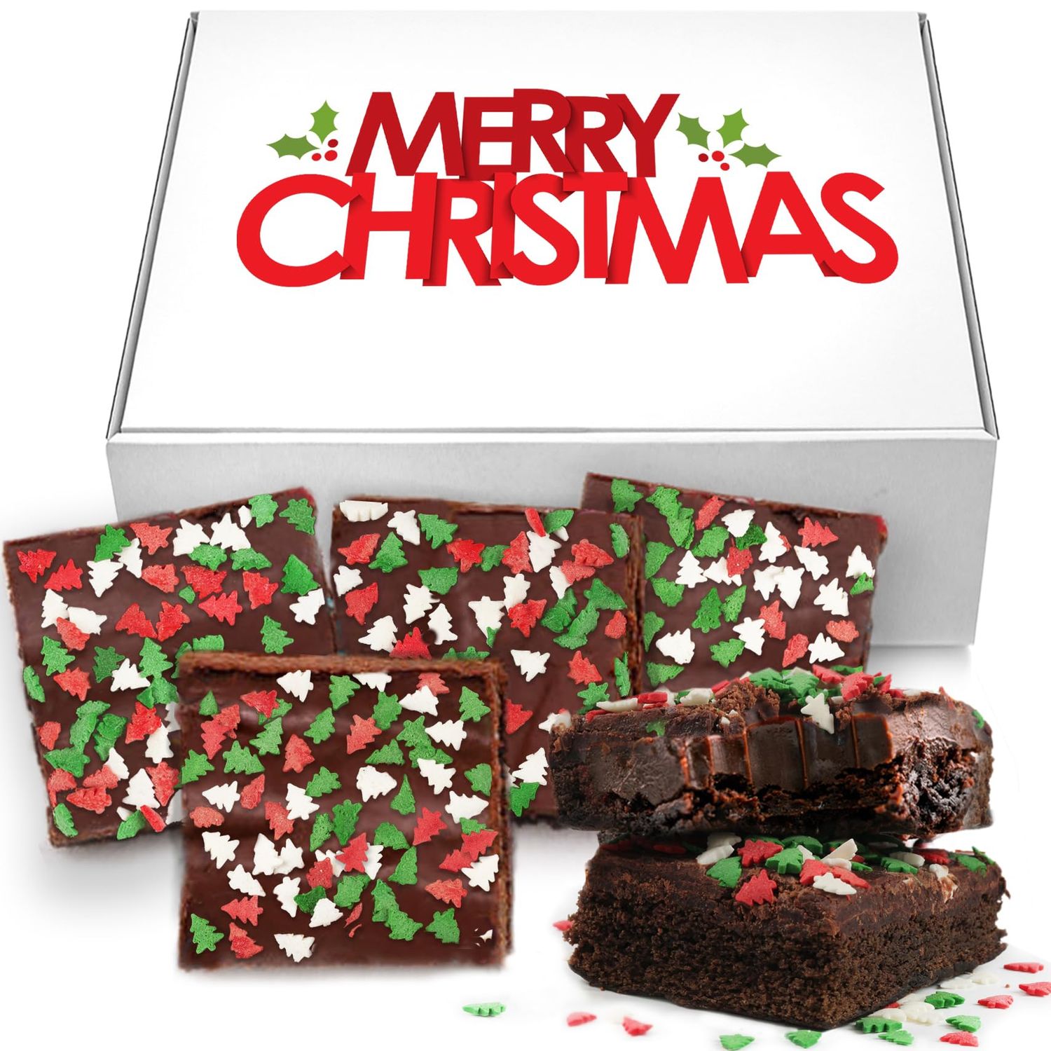 Christmas Gift Basket Chocolate Brownies Large Holiday fresh Baked Food Gift Individually Wrapped For Men Women Package | Nut Free | Kosher