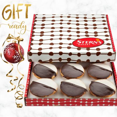 Gourmet Cookies Gift Box | Black and White Cookies [9 Count] | Fresh Baked Cookies Individually Wrapped | Chocolate Cookies for Birthday Gifts, Holidays Get Well | Kosher, Nut Free | Sterns Bakery
