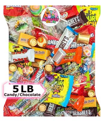 Chocolate and Candy Party Favor Candy Mix - 5 lb Pinata Stuffers Candy Bulk - Goodie Bag Stuffers for Kids Party Favors - Chocolate Candy Variety Pack Bulk - Bulk Candy Individually Wrapped Candies