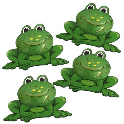Green Foil Individually Wrapped Chocolate Frogs, Gourmet German Milk Chocolates Frog Candy, Easter Gift Basket Filler, Pack of 4