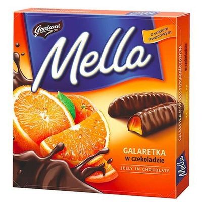 Jutrzenka MELLA Cocolate Coated Orange Jelly, 6.7oz