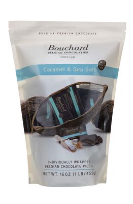 Bouchard Belgian Milk Chocolate with Caramel &amp; Sea Salt (16 OZ / 1 LB)