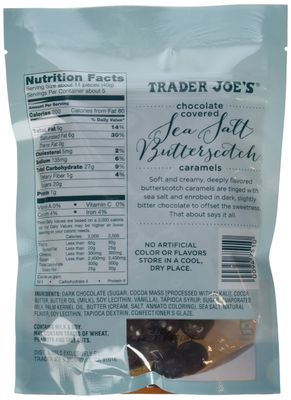Trader Joe's Chocolate Covered Sea Salt Butterscotch Caramels (Pack of 3)