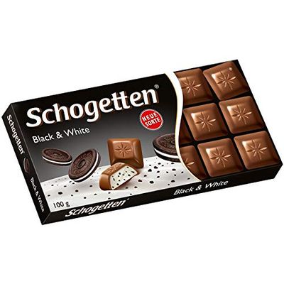 Schogetten Black &amp; White Chocolate Bar Candy Original German Chocolate 100g/3.52oz