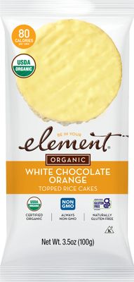 Element Snacks - White Chocolate Orange Rice Cakes (Pack of 6), All-Natural Rice, Organic Healthy Snacks for Kids or Adults, Non GMO, Certified Gluten-Free and Kosher