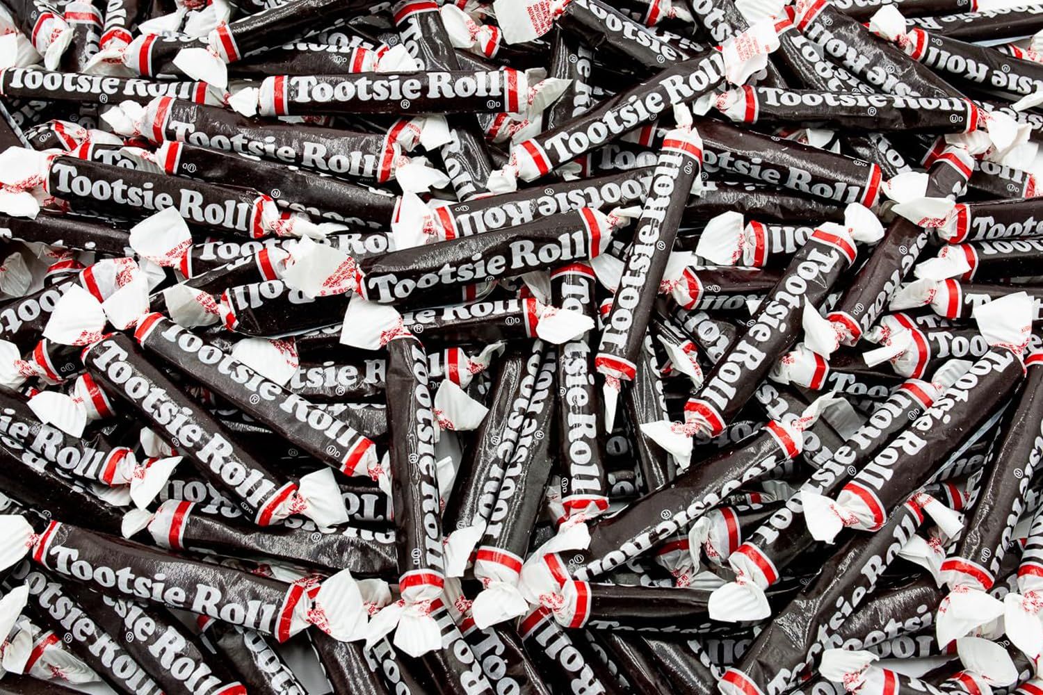 TOOTSIE ROLLS JUNIORS Taffy Candy 1 lb - Bulk Tootsie Rolls Candy Bag, Individually Wrapped, Gluten-Free Candy, Chocolate Chewy Candy (42 Pieces)