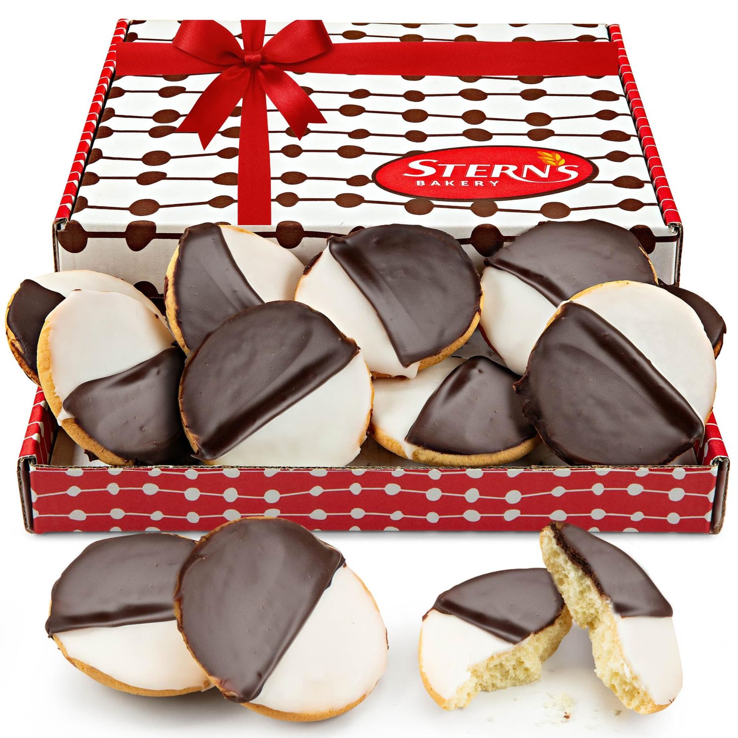 Gourmet Cookies Gift Box | Black and White Cookies [9 Count] | Fresh Baked Cookies Individually Wrapped | Chocolate Cookies for Birthday Gifts, Holidays Get Well | Kosher, Nut Free | Sterns Bakery