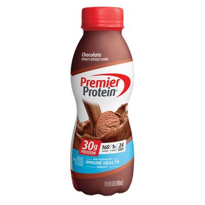 Premier Protein Shake, Chocolate, 30g Protein, 1g Sugar, 24 Vitamins &amp; Minerals, Nutrients to Support Immune Health, 11.5 fl oz