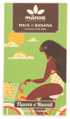 MANOA CHOCOLATE Mai&#39;a Banana Dark Chocolate Bar, 2.1 OZ