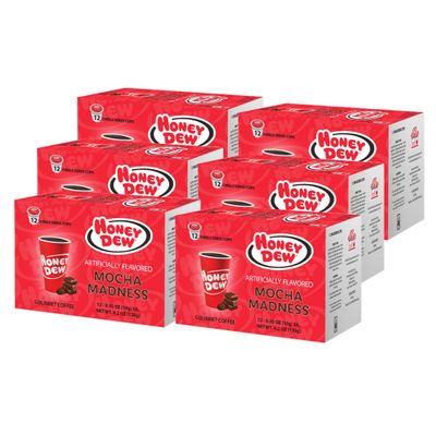 Honey Dew - Mocha Madness, Sweet Gourmet Coffee, Medium Roast Chocolate Coffee Blend Compatible with Keurig Coffee Maker, 1 Count (72 Single Serve Cups)