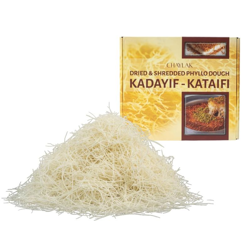 Kataifi, Knafeh, Kataifi Shredded Fillo Dough, Dried &amp; Shredded Phyllo Dough for Viral Dubai Chocolate Bar Pistachio, Kadayif (17.6 oz)