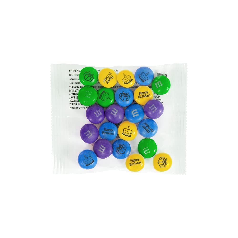 M&amp;M&#39;S Milk Chocolate Birthday Candy Favors (20 pack), Perfect for Birthday Parties, Party Favors, Birthday Games and Giveaways