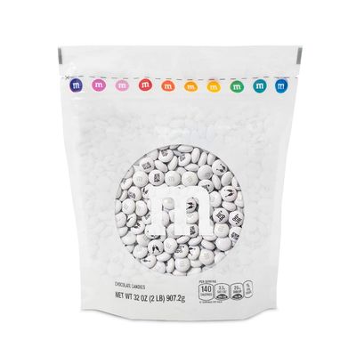 M&amp;MS Mrs. and Mrs. Milk Chocolate Candy, 2 lbs Bulk Candy for Wedding Decorations, Unique Favors, or Cake Topper