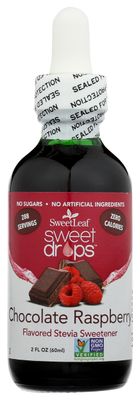 SweetLeaf Sweet Drops - Flavored Stevia Liquid Sweetener, Organic Stevia Extract, Zero Calories, Gluten Free, Keto Friendly, Non GMO, Natural Flavors - Chocolate Raspberry, 2 Fl Oz (Pack of 1)