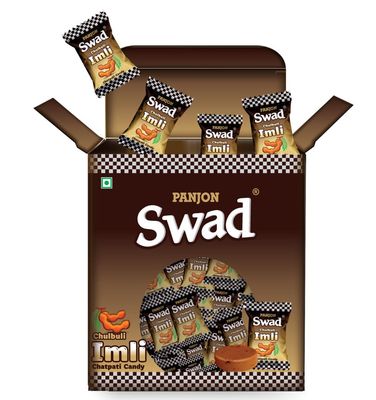 Swad Chulbuli Imli Candy Gift Box (Imlee Masala Flavour, Tangy &amp; Tasty) 125 Toffee x 1 Box Pack