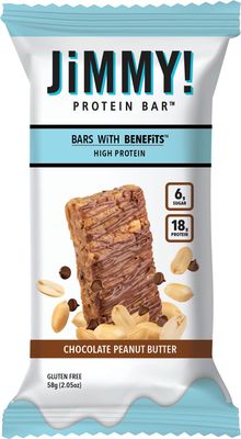 JiMMY&#39;S! Functional Protein Bar - Chocolate Peanut Butter - 12 Count - 18g of Protein, Low Sugar, Gluten Free