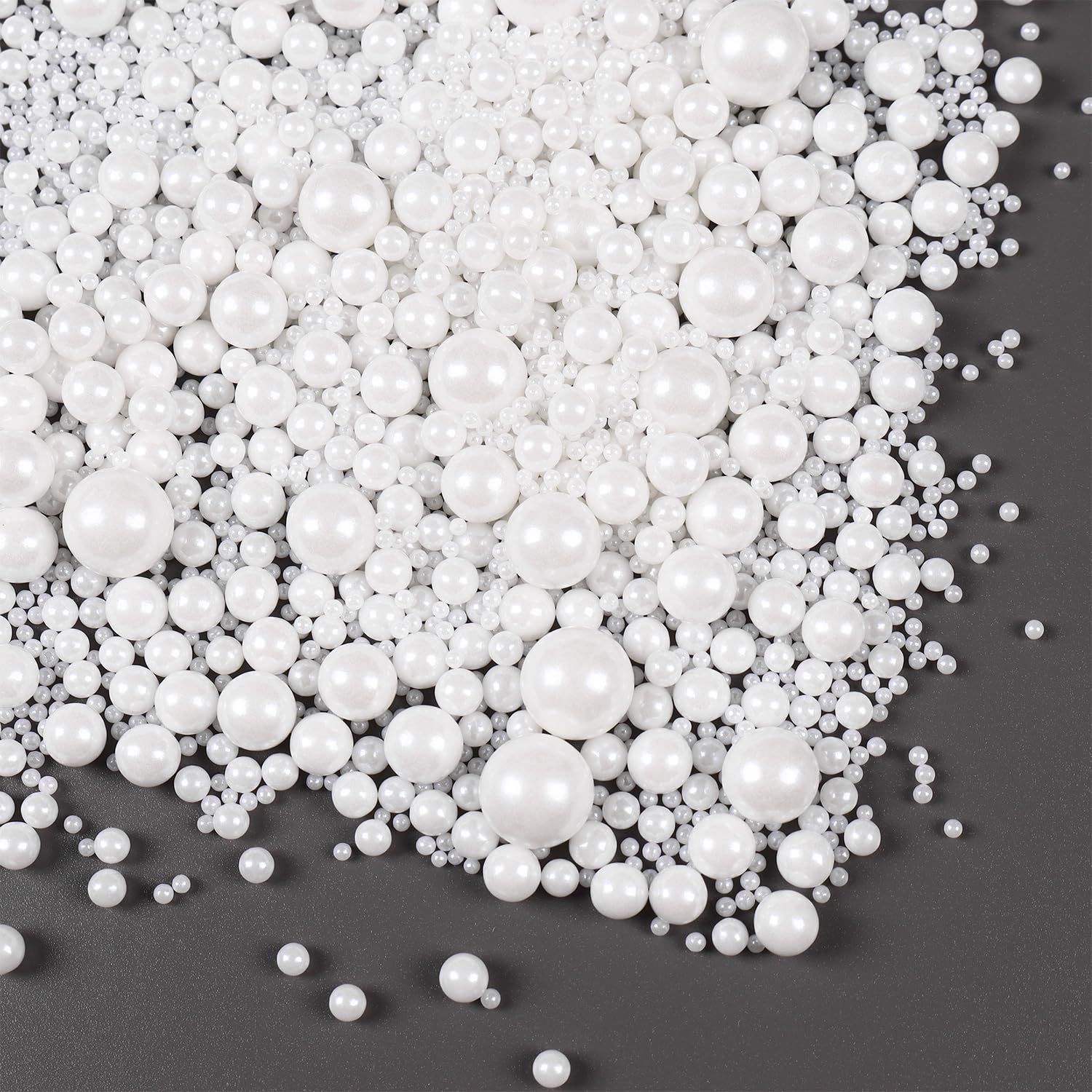 Edible Pearls for Cake Decorating, White Sprinkles, White Pearl Sprinkles for Cookies, Macaron, Cake, and Chocolate, Perfect for Weddings, Holidays, and Easter.120g(4.23oz)