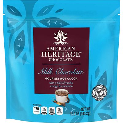 American Heritage Chocolate - 12 Oz - Artisanal Gourmet Hot Cocoa with a Hint of Vanilla, Orange, and Cinnamon
