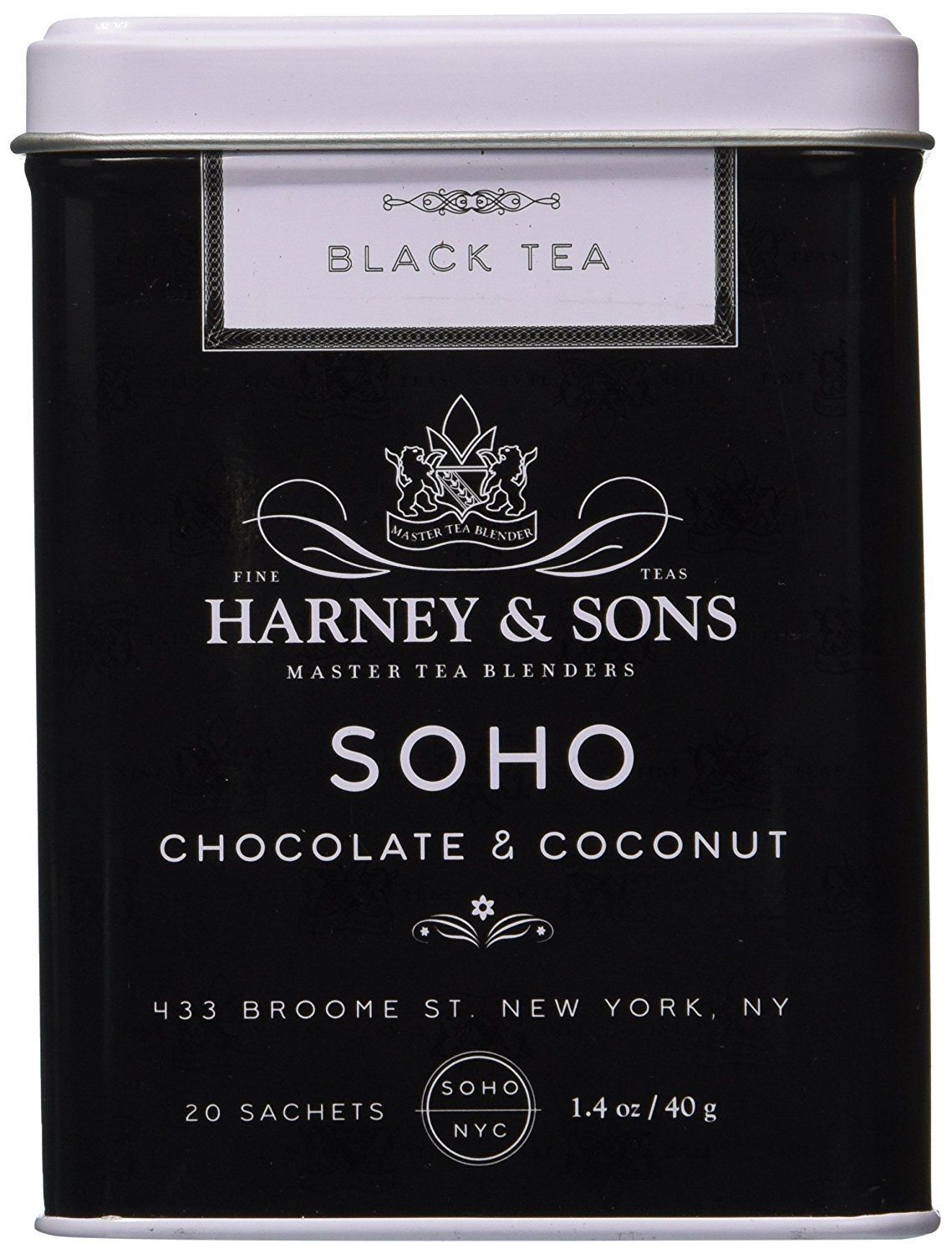 Harney &amp; Sons SoHo Chocolate Coconut Tea - 20 Count Sachet Tin