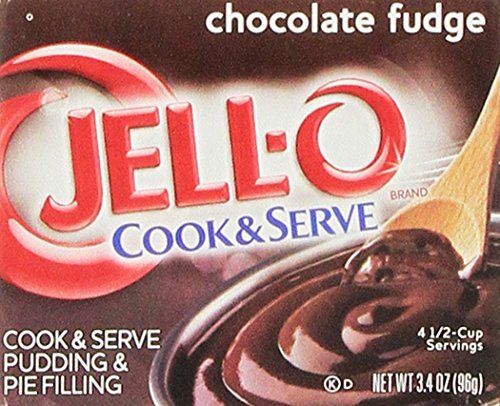 Jell-O Chocolate Fudge Cook &amp; Serve Pudding &amp; Pie Filling 3.4-Oz (Pack of 4)