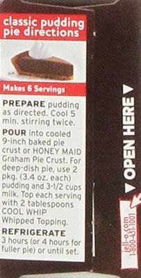 Jell-O Chocolate Fudge Cook &amp; Serve Pudding &amp; Pie Filling 3.4-Oz (Pack of 4)