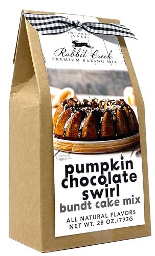 Rabbit Creek Pumpkin Chocolate Swirl Bundt Cake Mix - Easy To Make Bundt Cake Mix, Pumpkin Cake Mix, Made in the USA