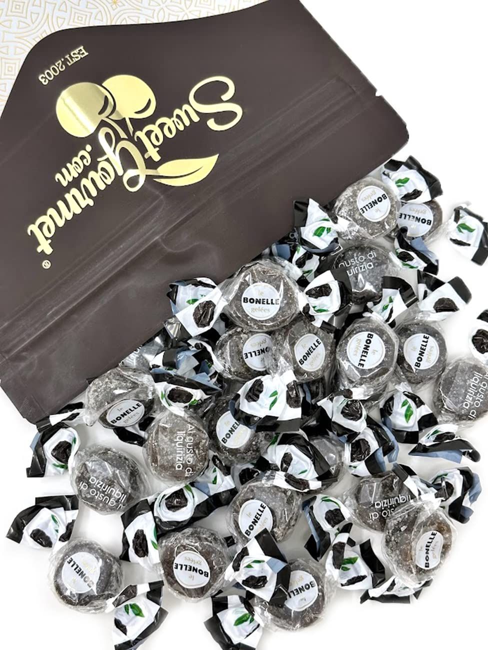 SweetGourmet Licorice Bonelle Jellies | Bulk Wrapped | 2 Pounds