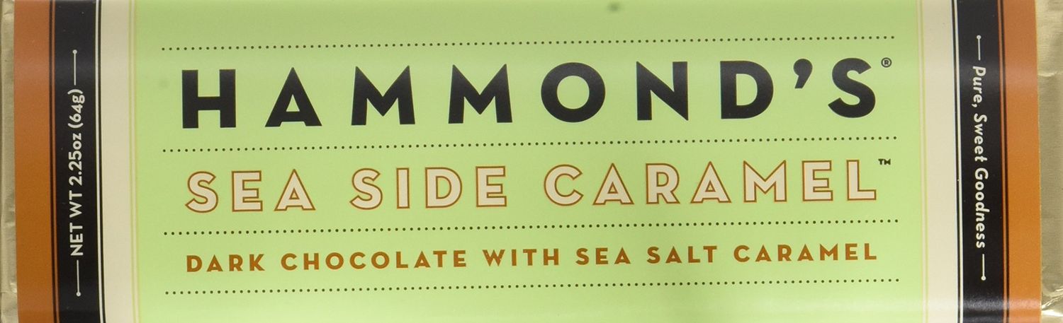 Hammond&#39;s Candies Chocolate Bar Dark Sea Side Caramel
