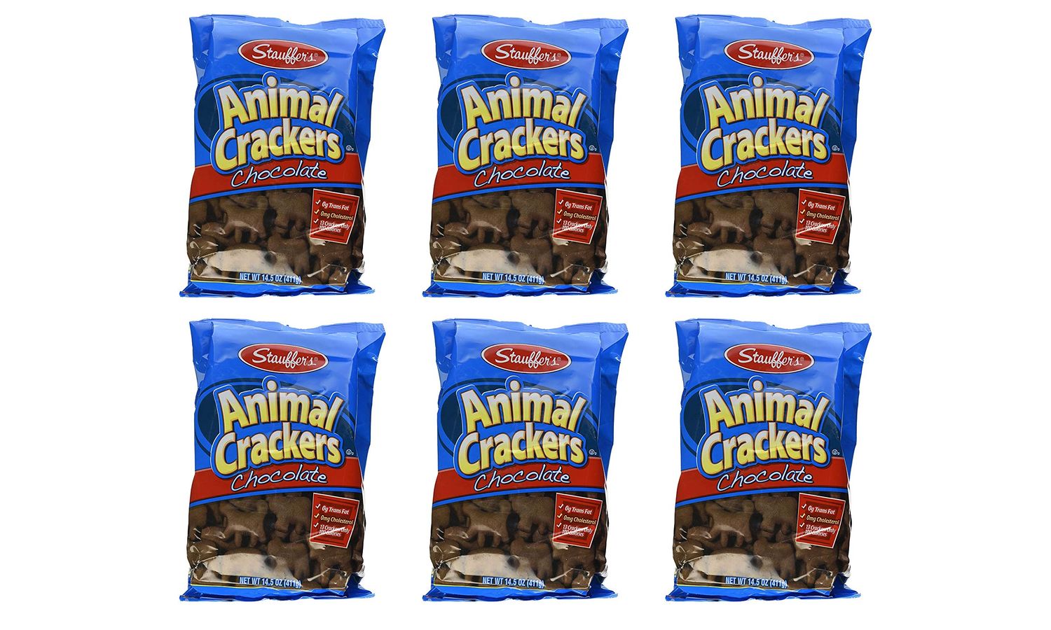 Stauffer&#39;s Chocolate Animal Crackers (6 Pack, Total of 87oz)