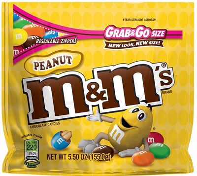 M&amp;M&#39;S PEANUT STAND UP POUCH 5 OUNCES