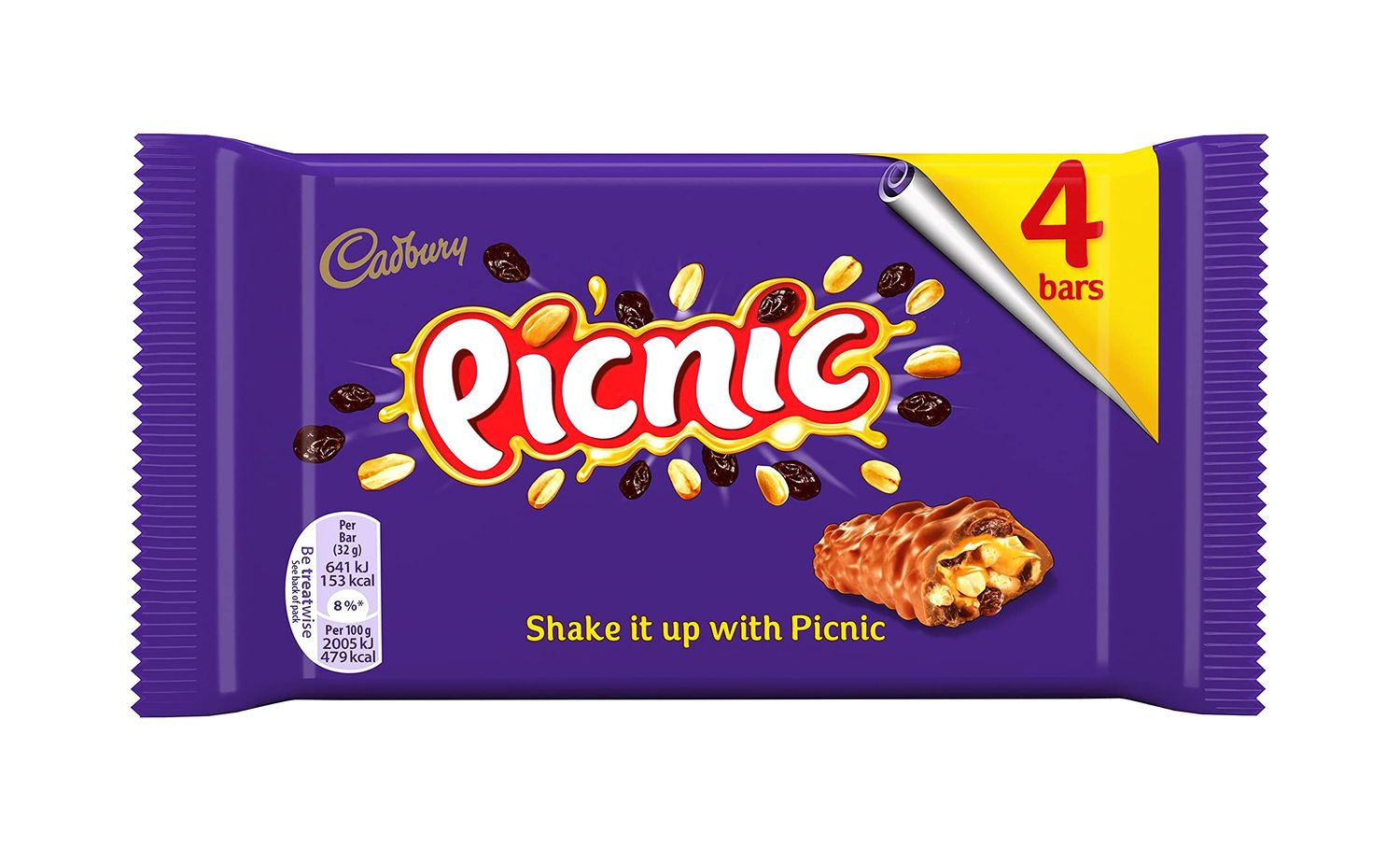 Cadbury Picnic Pack of 4 x 32 g