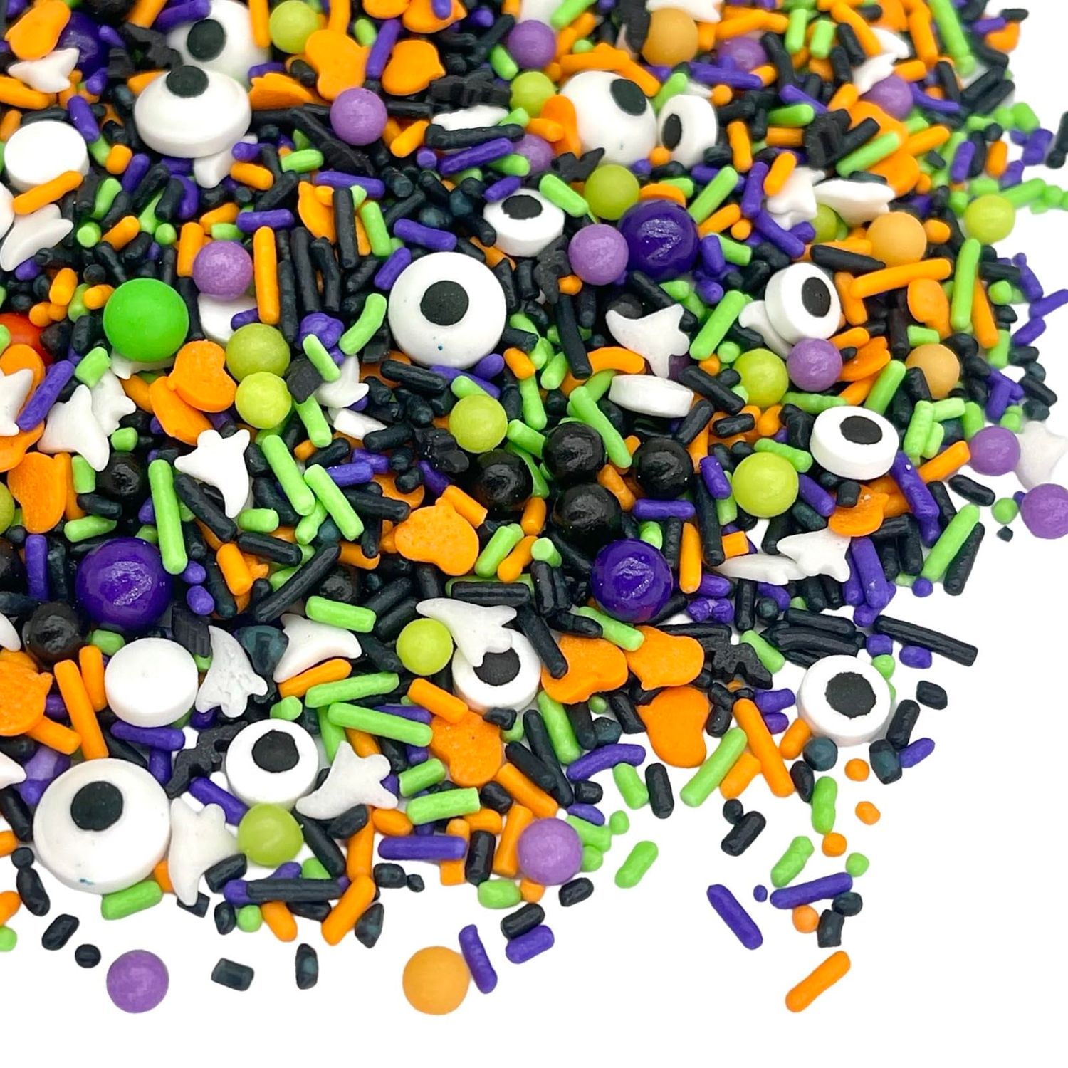 Manvscakes Halloween Sprinkles - Sprinkles For Cake Decorating, Edible Themed Sprinkles For Cookie Decorating, Chocolate Desserts, Cupcakes, Ice Cream, Caramel Apples, Ghost and Pumpkin Sprinkles 8oz