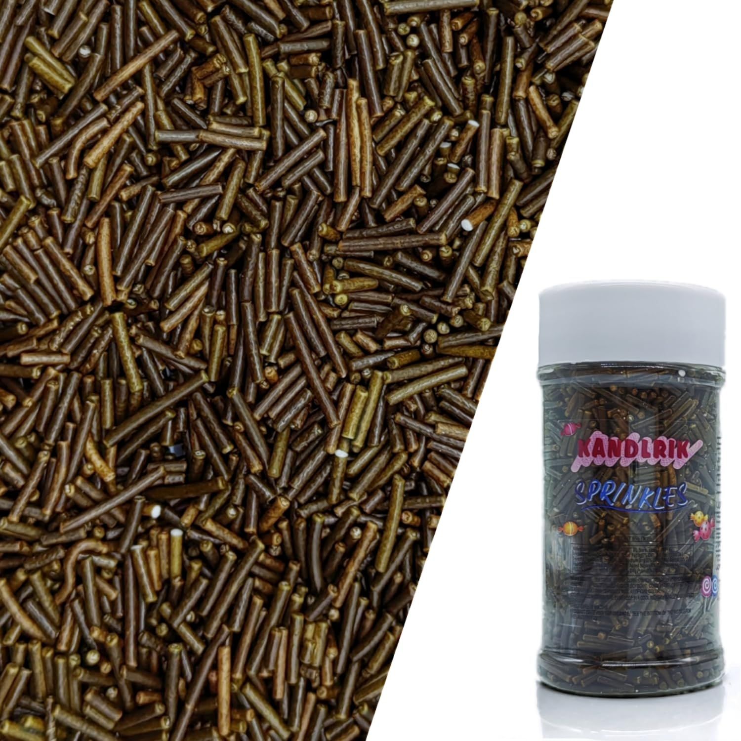 Chocolate Jimmy Sprinkles Edible Mix Size Jimmies Cake Decorations Soft Jimmies for Topping Ice Cream, Cookies, Cakes, Wedding Party, Valentine Christmas Supplies 3OZ