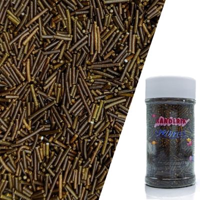 Chocolate Jimmy Sprinkles Edible Mix Size Jimmies Cake Decorations Soft Jimmies for Topping Ice Cream, Cookies, Cakes, Wedding Party, Valentine Christmas Supplies 3OZ