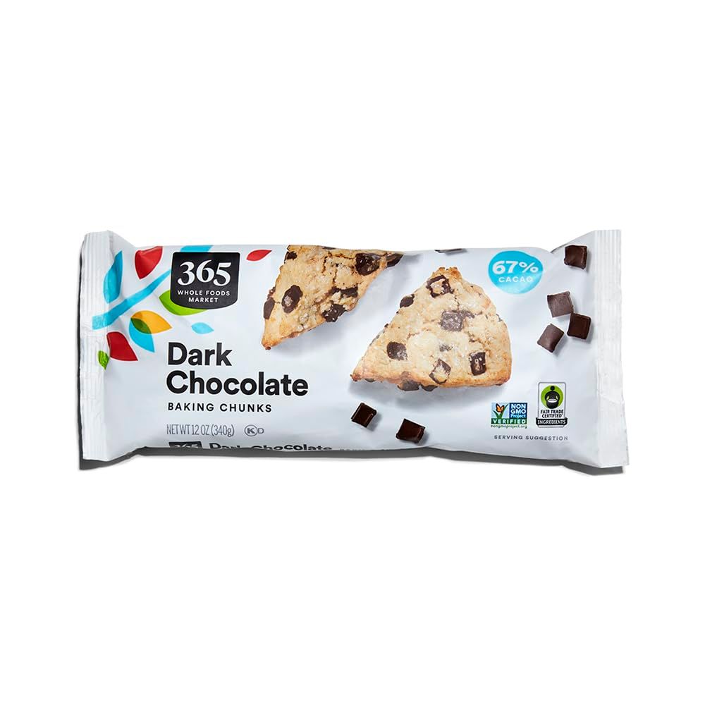 365 by Whole Foods Market, Dark Chocolate Baking Chunks, 12 Ounce