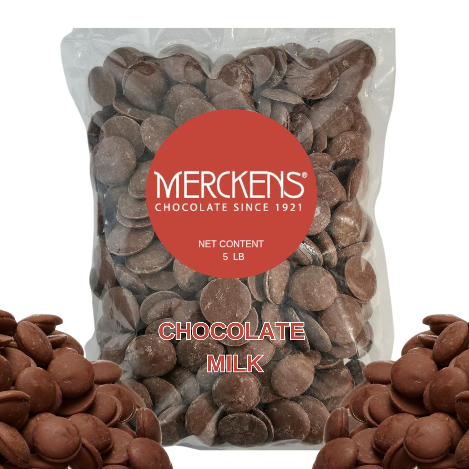 Milk Chocolate Melting Wafers - Smooth and Creamy, Perfect for Dipping, Baking, Candy Making, and Decorating Desserts - Ideal for Fountains, Coating, and Molded Chocolates. (5 pound) (Milk Chocolate)