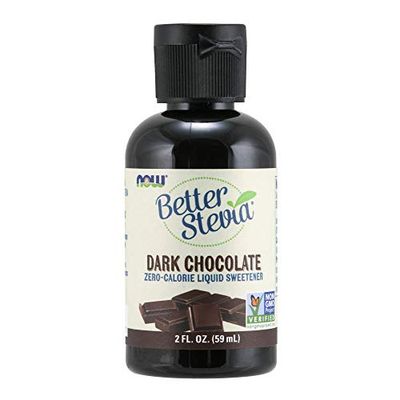 NOW Foods, Better Stevia Liquid, Dark Chocolate, Zero-Calorie Liquid Sweetener, Low Glycemic Impact, Certified Non-GMO, 2-Ounce