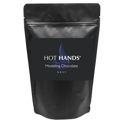 Modeling Chocolate, Premium Gourmet Modeling Chocolate for cakes in NAVY 1 Pound Pack by HOT HANDS Modeling Chocolate for Cookies, cakes and cake pops