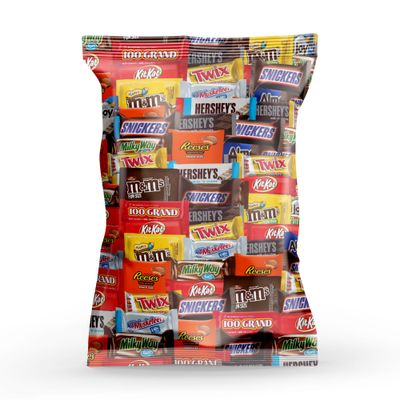 Bulk Variety Pack of Fun Size Chocolate Candy - Individually Wrapped Chocolate Mix for Parties, Gift Bags, and Everyday Treats (3 LB)