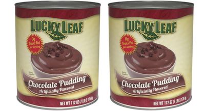 Lucky Leaf Ready To Use Premium Pudding, Two 7 lb (112 oz.) #10 Cans (Chocolate)