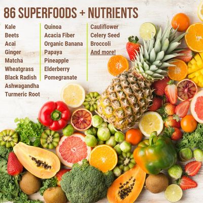 VitaHustle ONE Superfood Protein All-in-One Nutrition Shake, 20g Chocolate Plant Protein, 86 Superfoods, Vitamins, &amp; Minerals, Ashwagandha, Adaptogens, Meal Replacement, 15 Servings