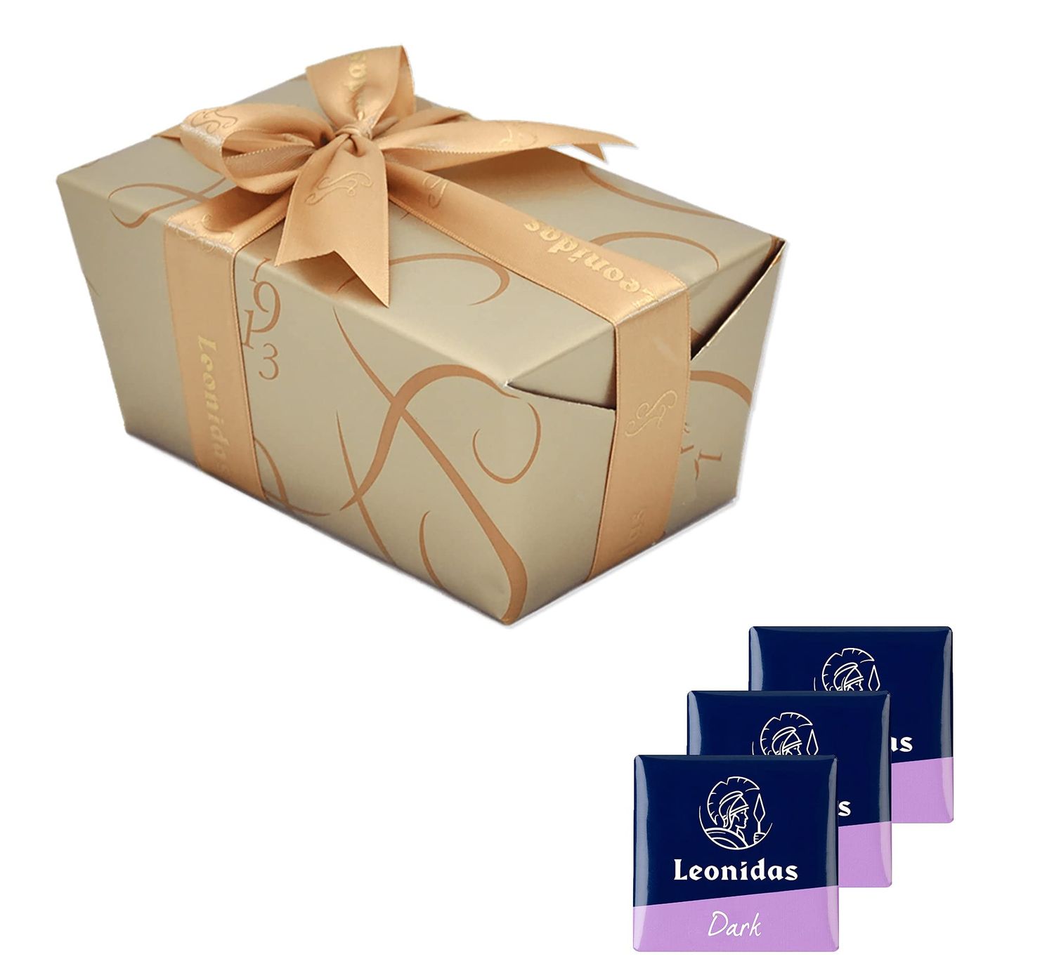 Leonidas Belgian Chocolates: 1 lb Napolitain Solid Dark Chocolate Squares