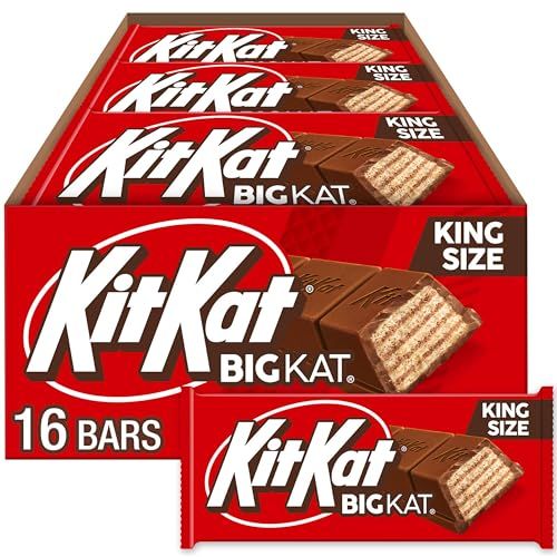 KIT KAT BIG KAT Milk Chocolate Wafer King Size, Candy Bars, 3 oz (16 Count)